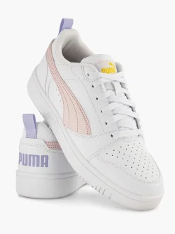Puma Witte Rebound V6 Low-Dames Sneakers