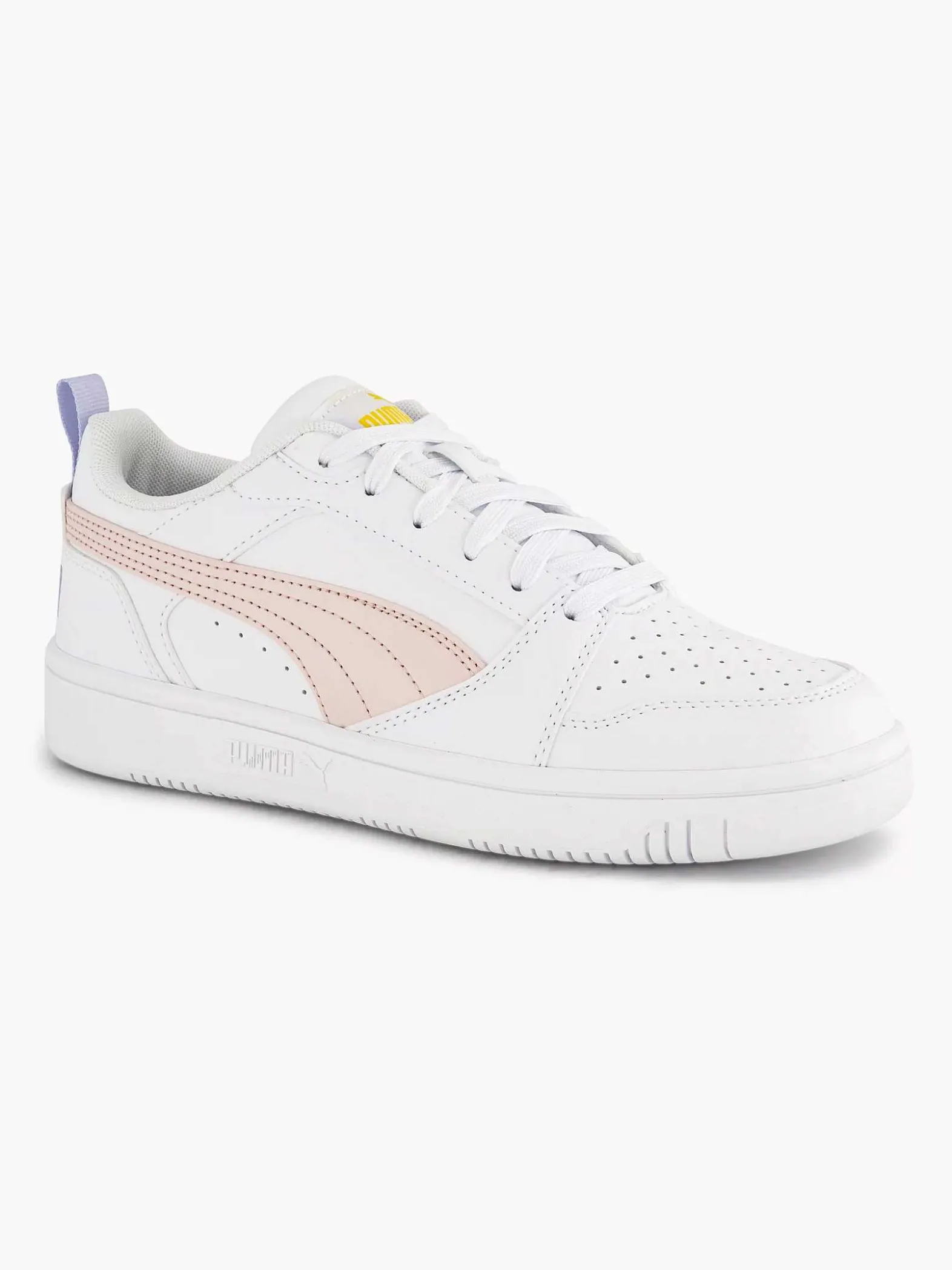 Puma Witte Rebound V6 Low-Dames Sneakers