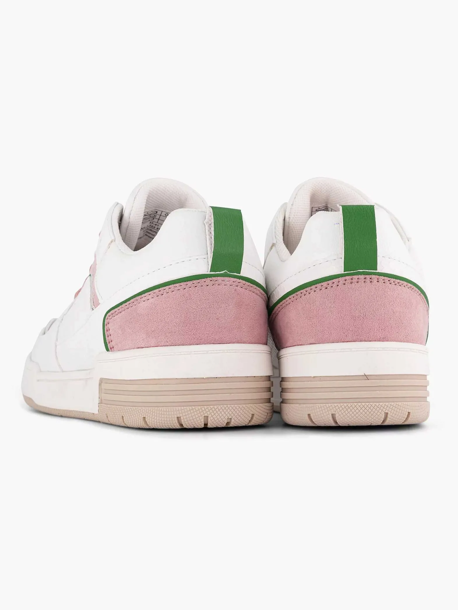 Oxmox Witte Retro Sneaker Roze-Dames Sneakers
