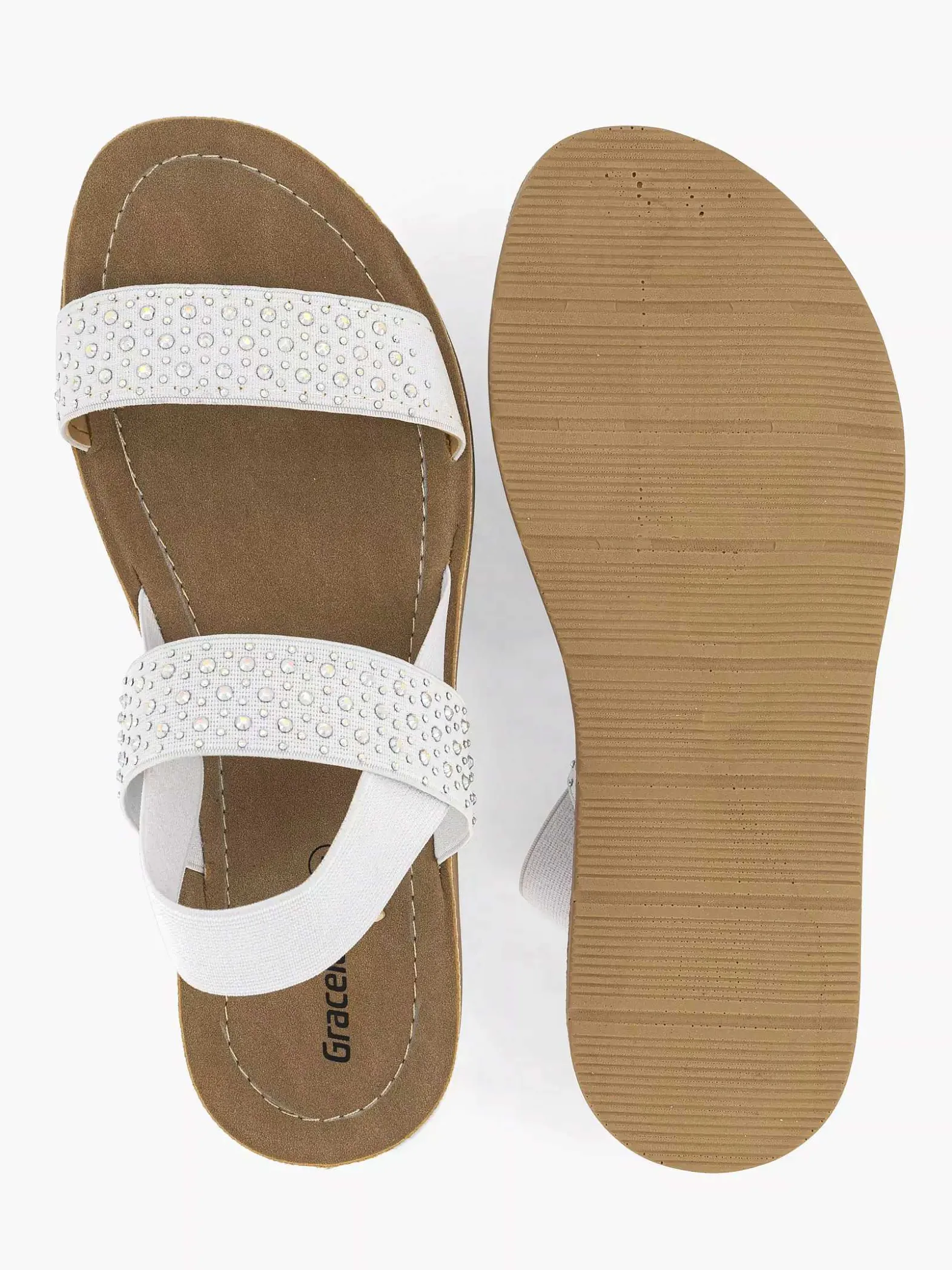 Graceland Witte Sandaal-Dames Sandalen