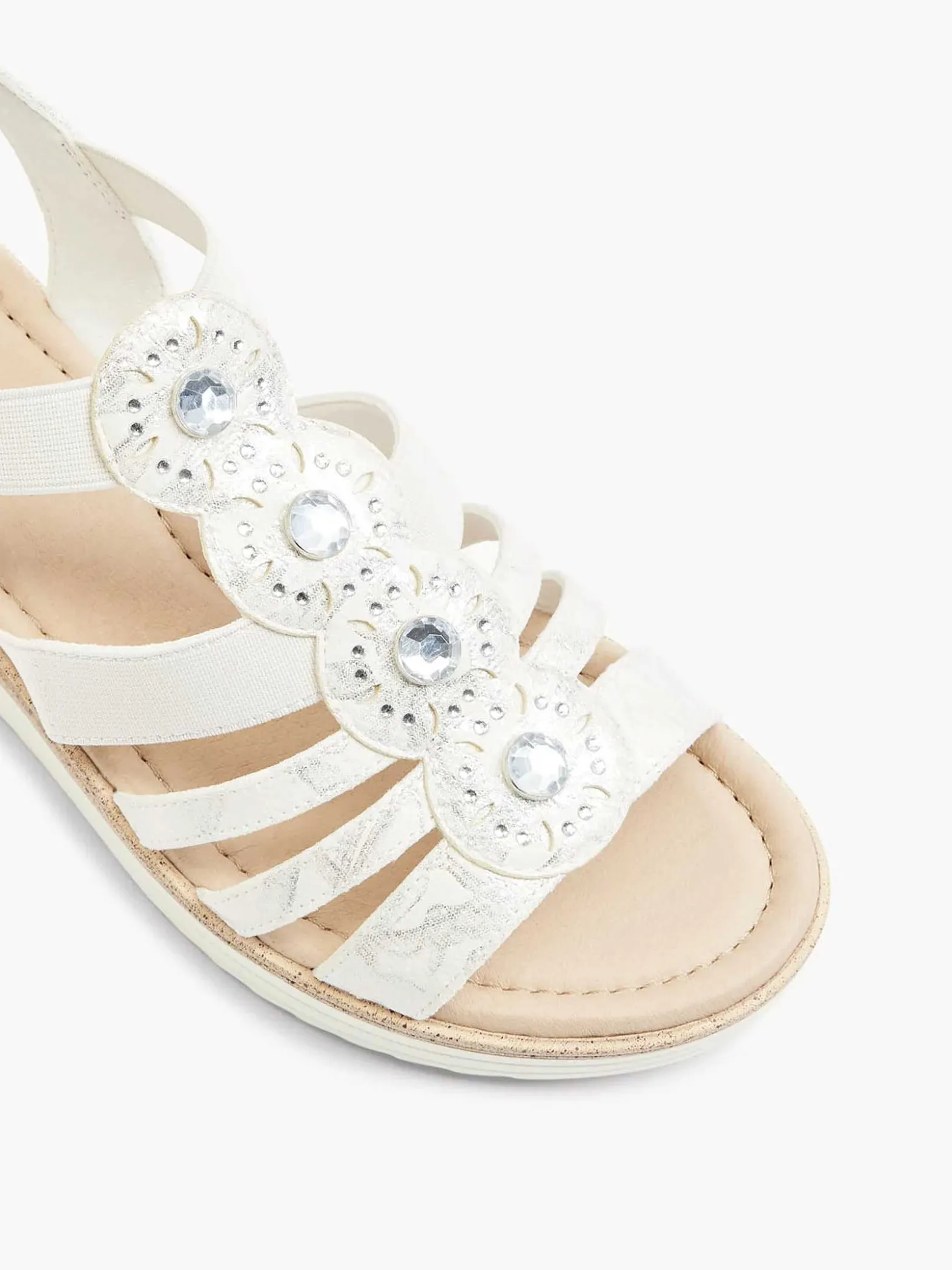 Easy Street Witte Sandaal Sheehak-Dames Comfort Schoenen