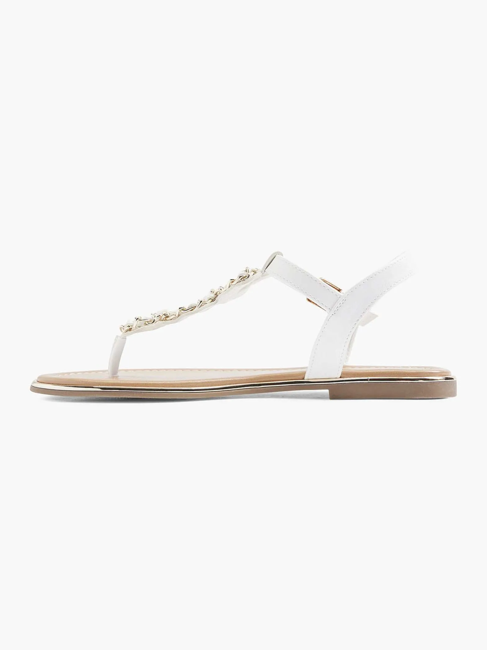 Graceland Witte Sandaal Sierketting-Dames Sandalen