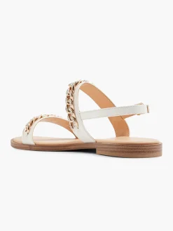 Graceland Witte Sandaal Sierketting-Dames Sandalen