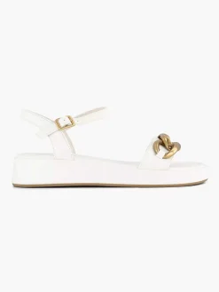 Oxmox Witte Sandaal Sierketting-Dames Sandalen