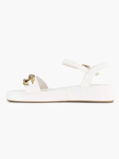 Oxmox Witte Sandaal Sierketting-Dames Sandalen