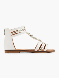 Graceland Witte Sandaal Steentjes-Dames Sandalen