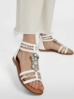 Graceland Witte Sandaal Steentjes-Dames Sandalen