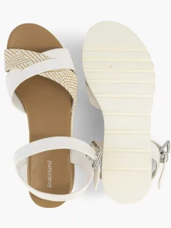 Graceland Witte Sandalette-Dames Sandalen