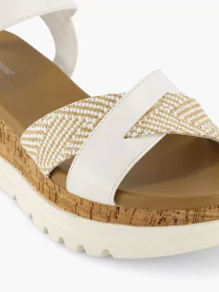 Graceland Witte Sandalette-Dames Sandalen