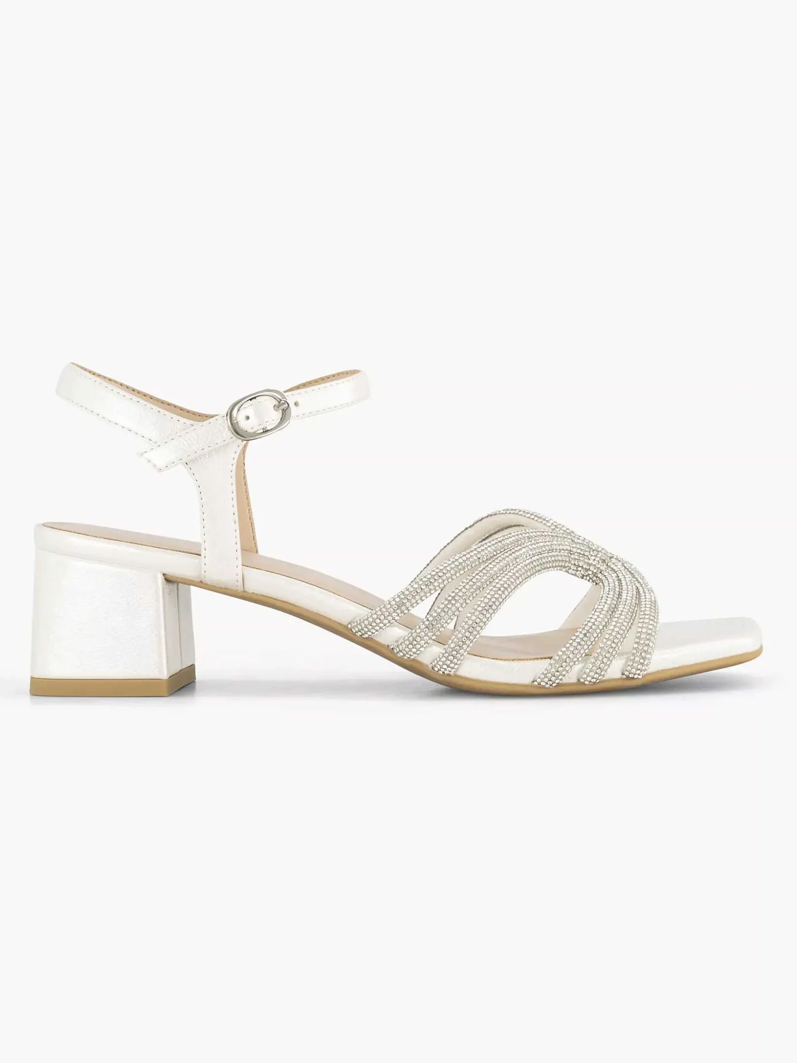 Graceland Witte Sandalette-Dames Sandalen