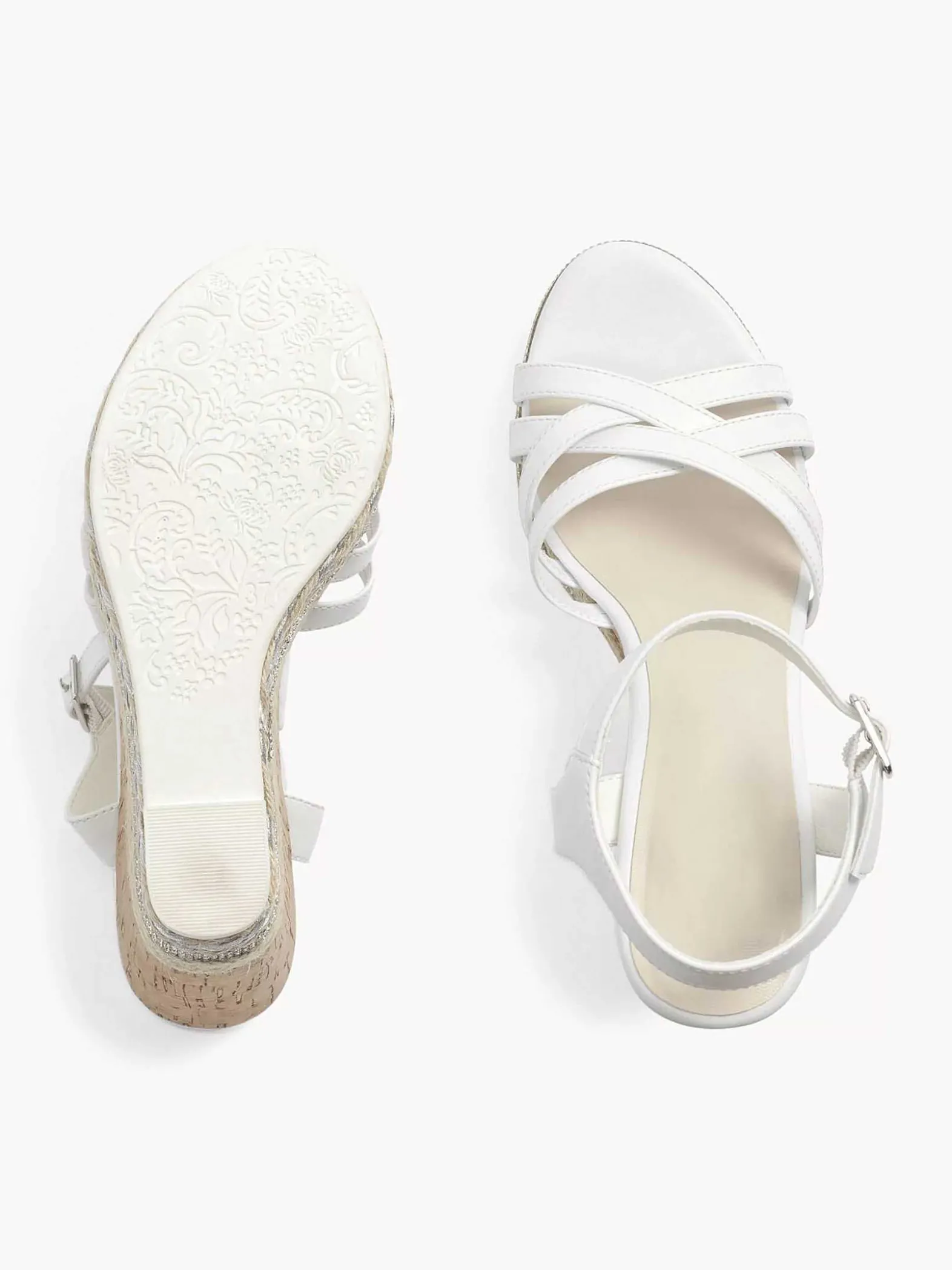 Graceland Witte Sandalette Sleehak-Dames Sandalen