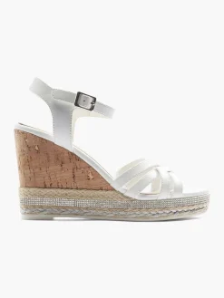 Graceland Witte Sandalette Sleehak-Dames Sandalen