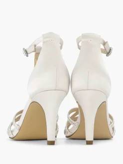 Graceland Witte Sandalette Steentjes-Dames Hoge Hakken