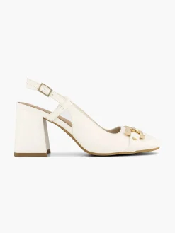 Graceland Witte Slingback-Dames Pumps