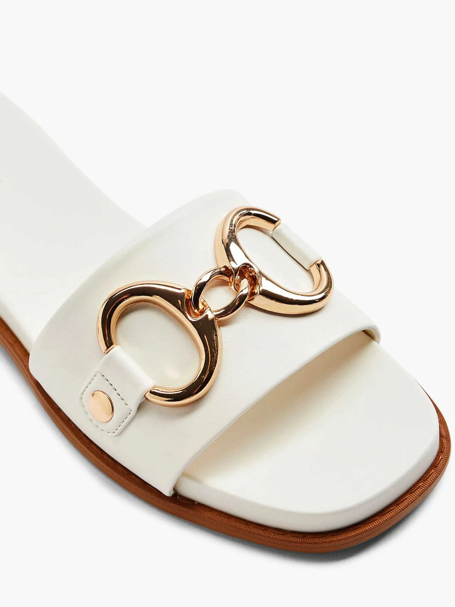 Graceland Witte Slipper Sierketting-Dames Slippers