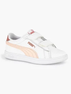 Puma Witte Smash 3.0 L V Ps-Kinderen Jongensschoenen