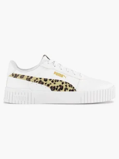 Puma Witte Sneaker Carina 2.0 Animal Update Jr-Kinderen Jongensschoenen