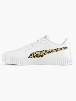 Puma Witte Sneaker Carina 2.0 Animal Update Jr-Kinderen Jongensschoenen