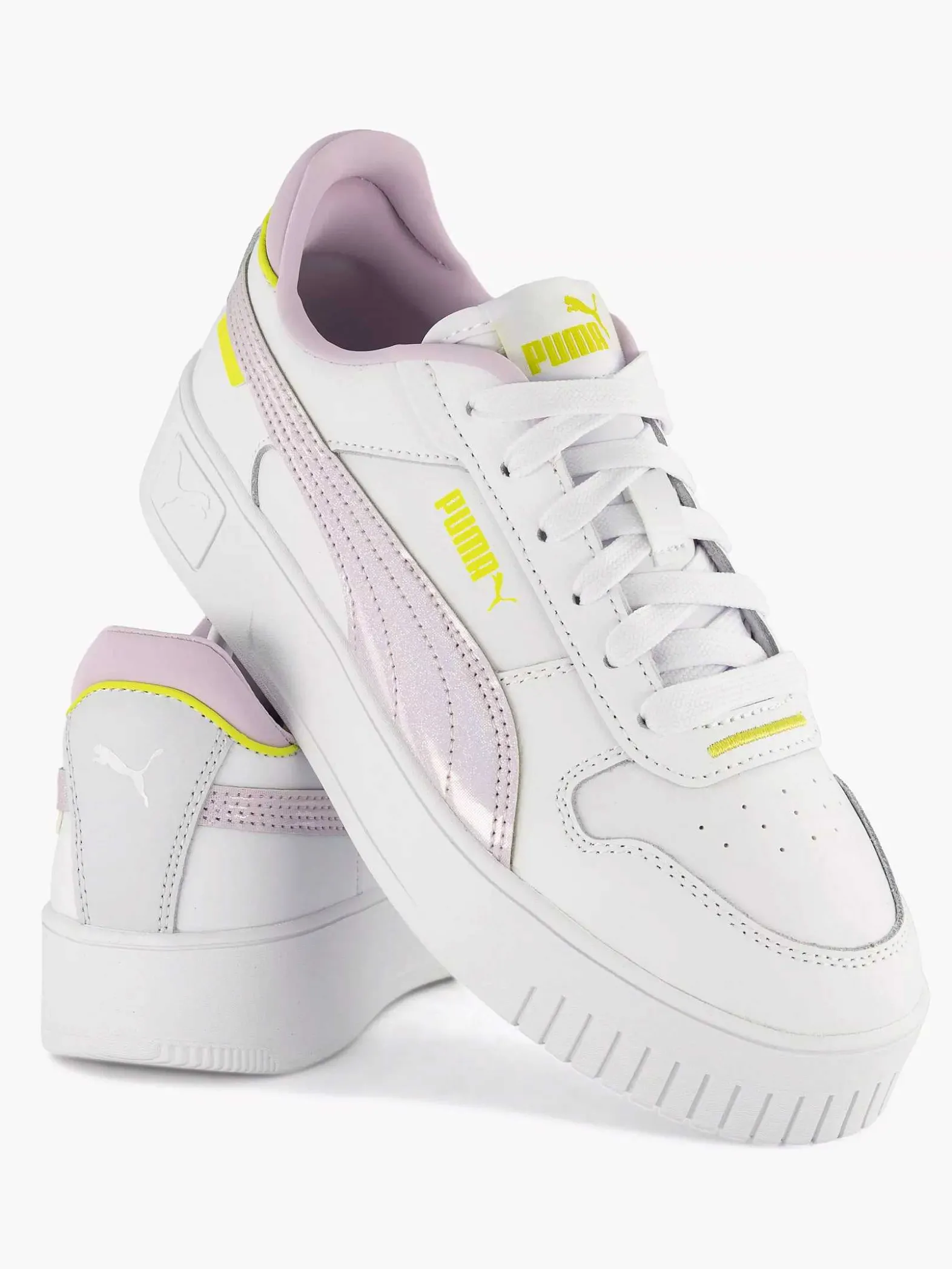 Puma Witte Sneaker Carina Street Shine-Dames Sneakers