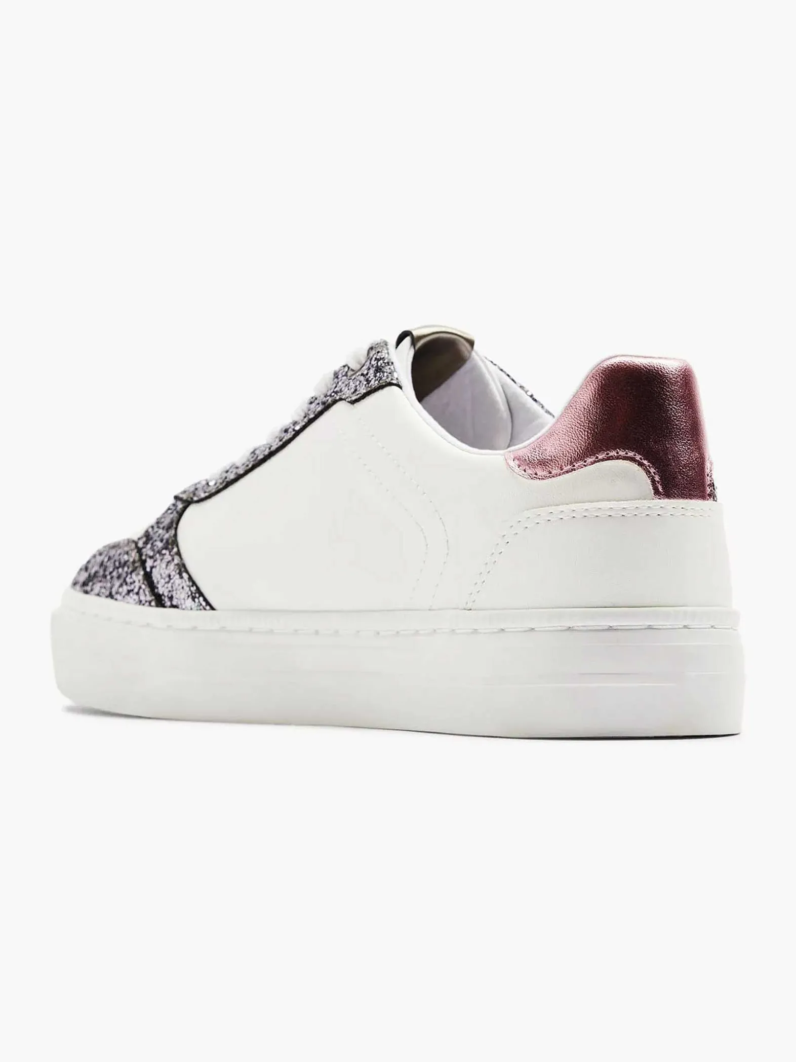 Graceland Witte Sneaker Glitter-Dames Sneakers