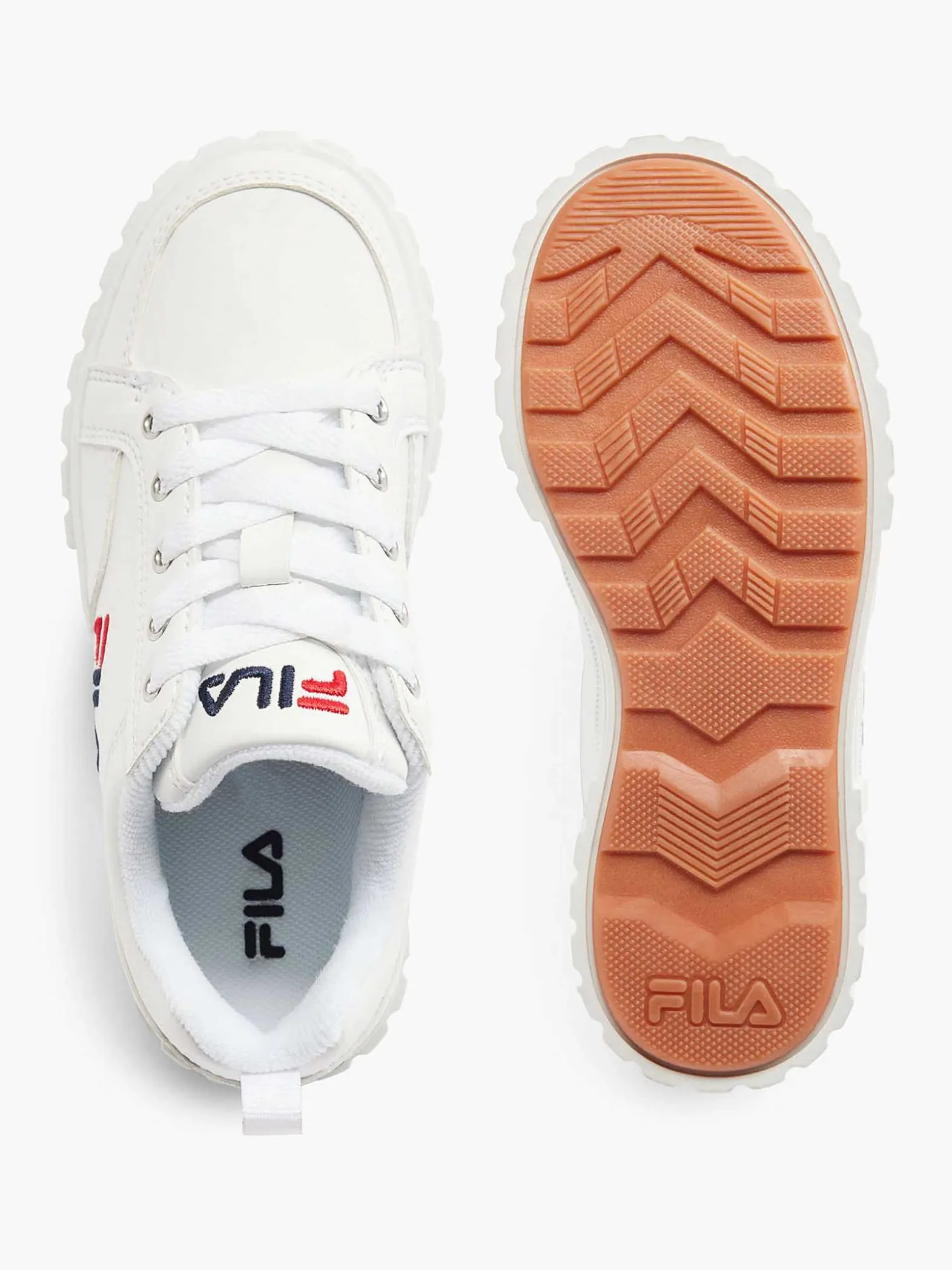 FILA Witte Sneaker Platform-Kinderen Jongensschoenen
