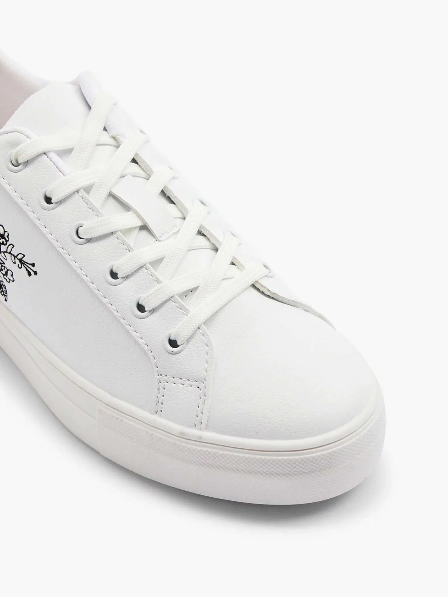 Graceland Witte Sneaker Roze Bloemen-Dames Sneakers