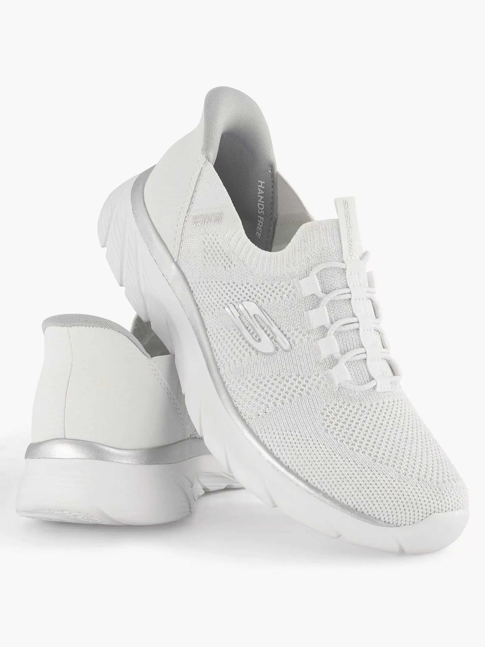 Skechers Witte Sneaker Swift Fit - Hands Free Sole Provider-Dames Sneakers