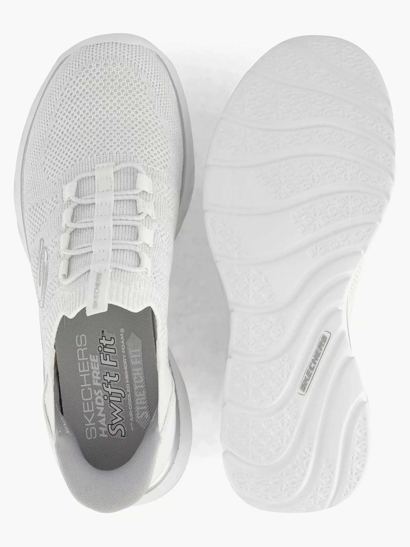 Skechers Witte Sneaker Swift Fit - Hands Free Sole Provider-Dames Sneakers