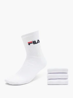 FILA Witte Sportsok 3 Pak-Heren Sokken