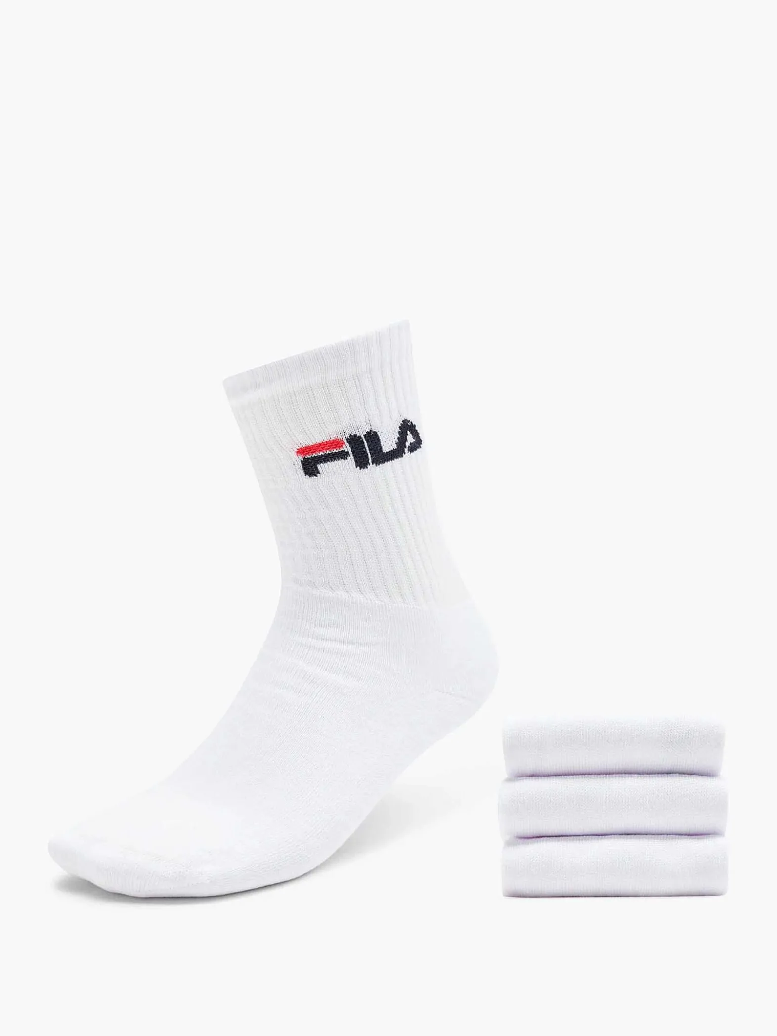 FILA Witte Sportsok 3 Pak-Heren Sokken