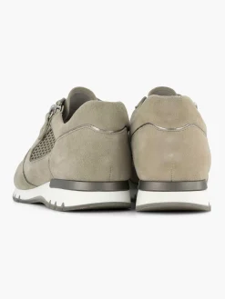 Medicus Zandkleurige Leren Comfort Sneaker-Dames Comfort Schoenen