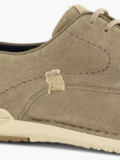 Gallus Zandkleurige Leren Veterschoen-Heren Geklede Schoenen