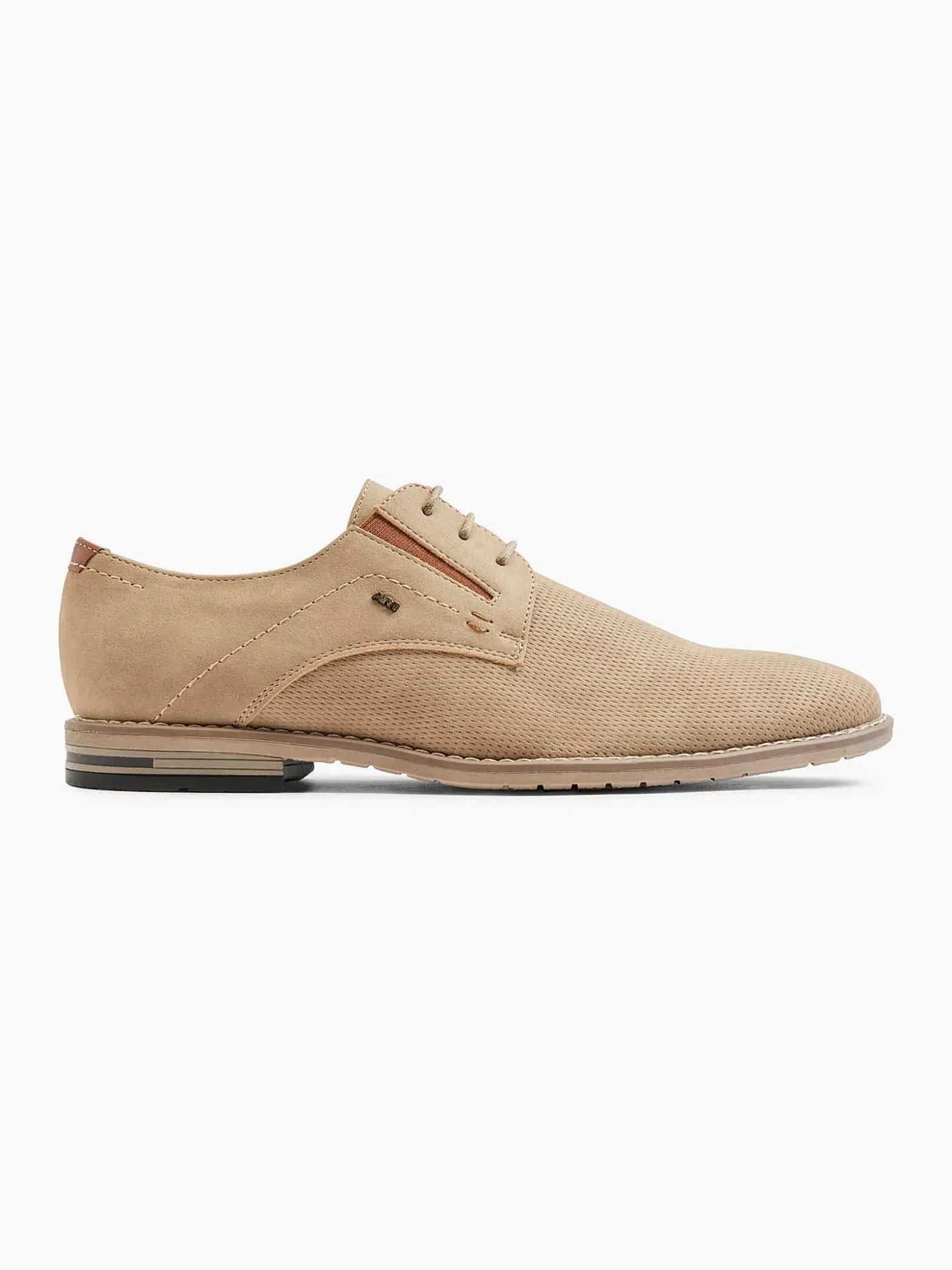 AM SHOE Zandkleurige Veterschoen-Heren Geklede Schoenen