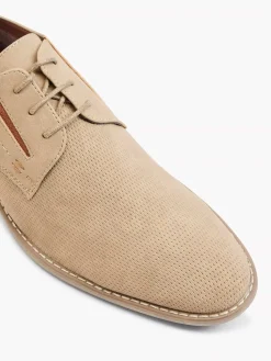 AM SHOE Zandkleurige Veterschoen-Heren Geklede Schoenen