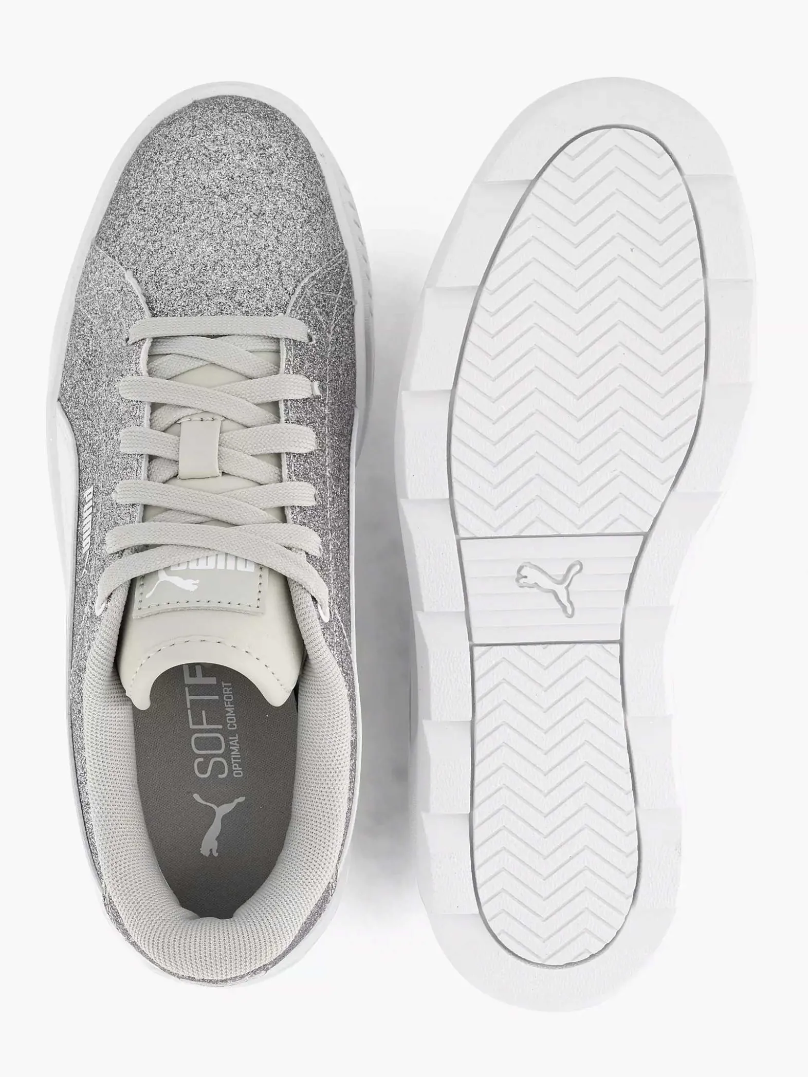 Puma Zilveren Karmen Glitz Jr-Dames Sneakers