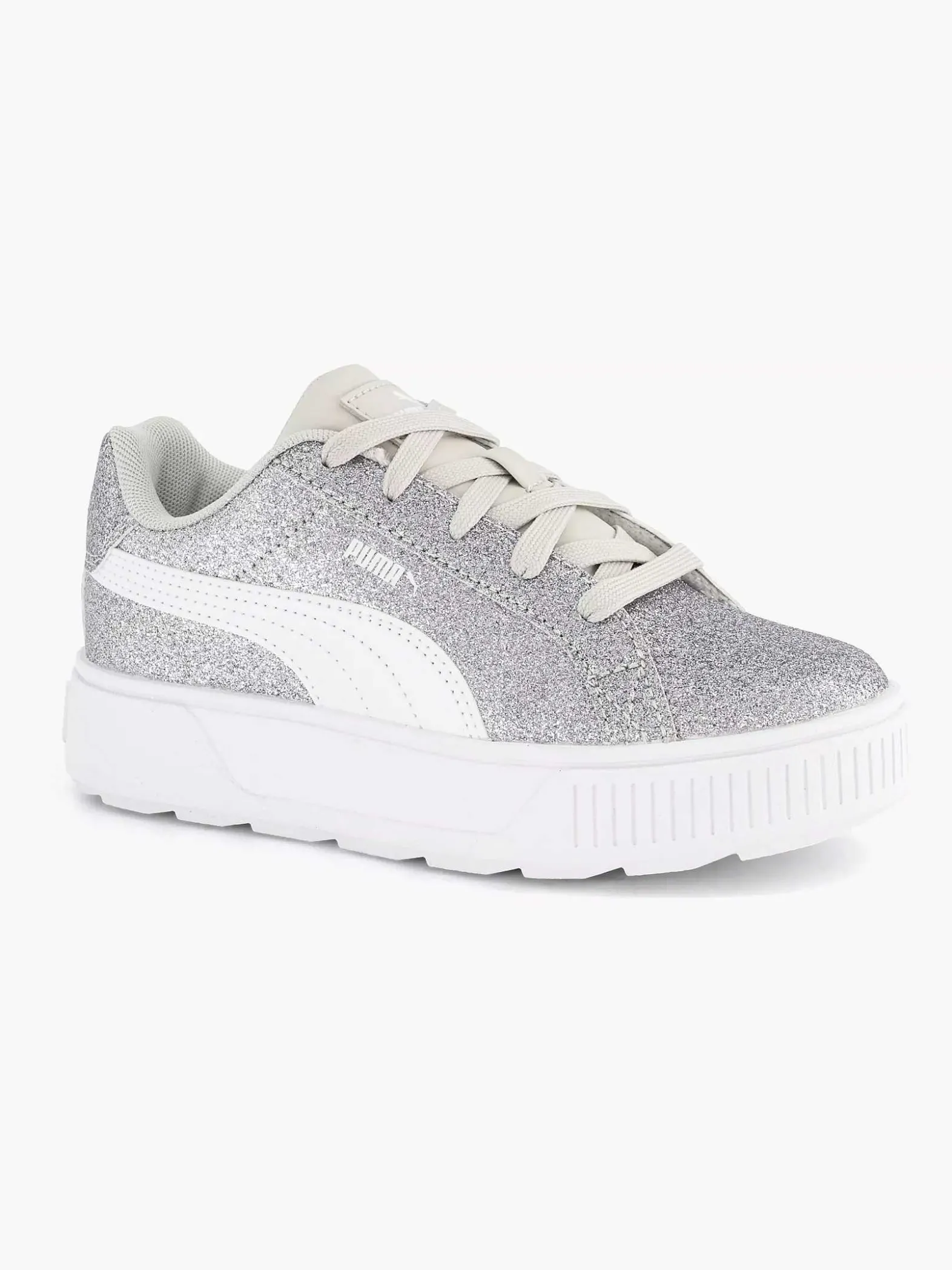 Puma Zilveren Karmen Glitz Ps Glitter-Kinderen Jongensschoenen