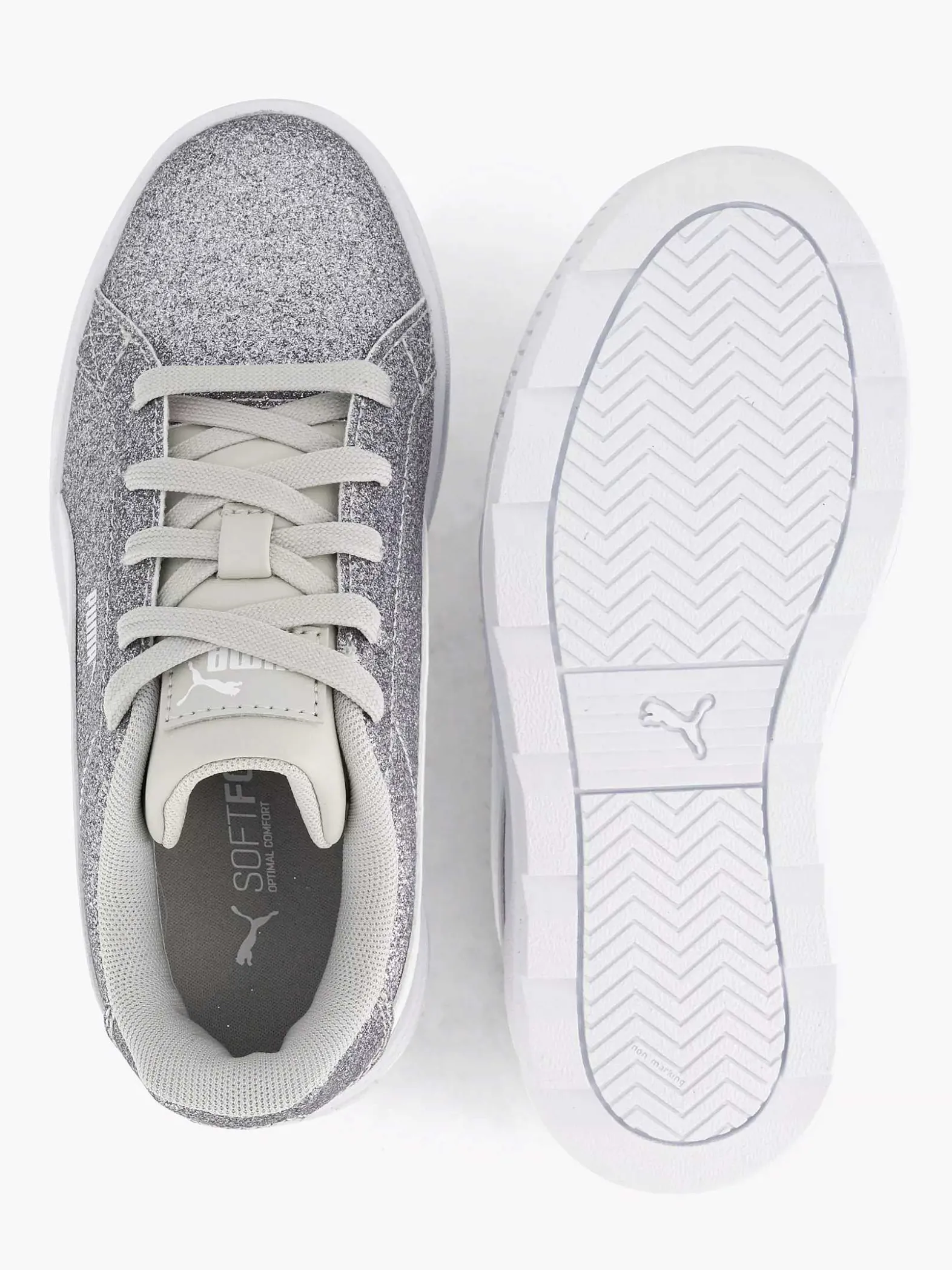 Puma Zilveren Karmen Glitz Ps Glitter-Kinderen Jongensschoenen
