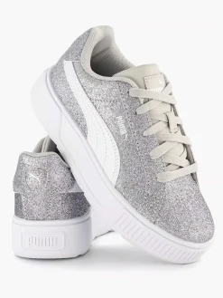 Puma Zilveren Karmen Glitz Ps Glitter-Kinderen Jongensschoenen
