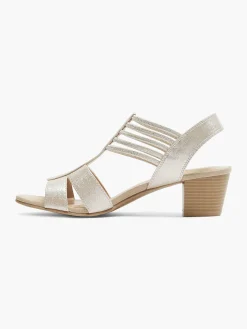 Graceland Zilveren Sandaal Elastisch-Dames Sandalen