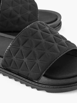 Oxmox Zwarte Badslipper-Dames Slippers