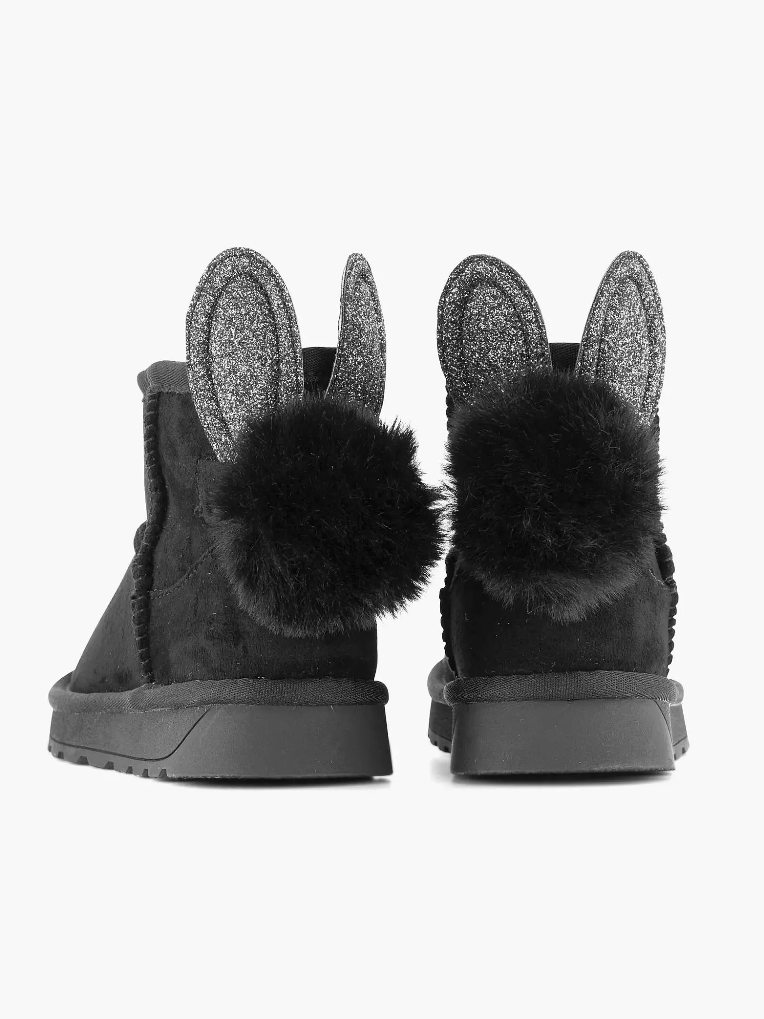 Graceland Zwarte Boot Konijn Gevoerd-Kinderen Babyschoenen