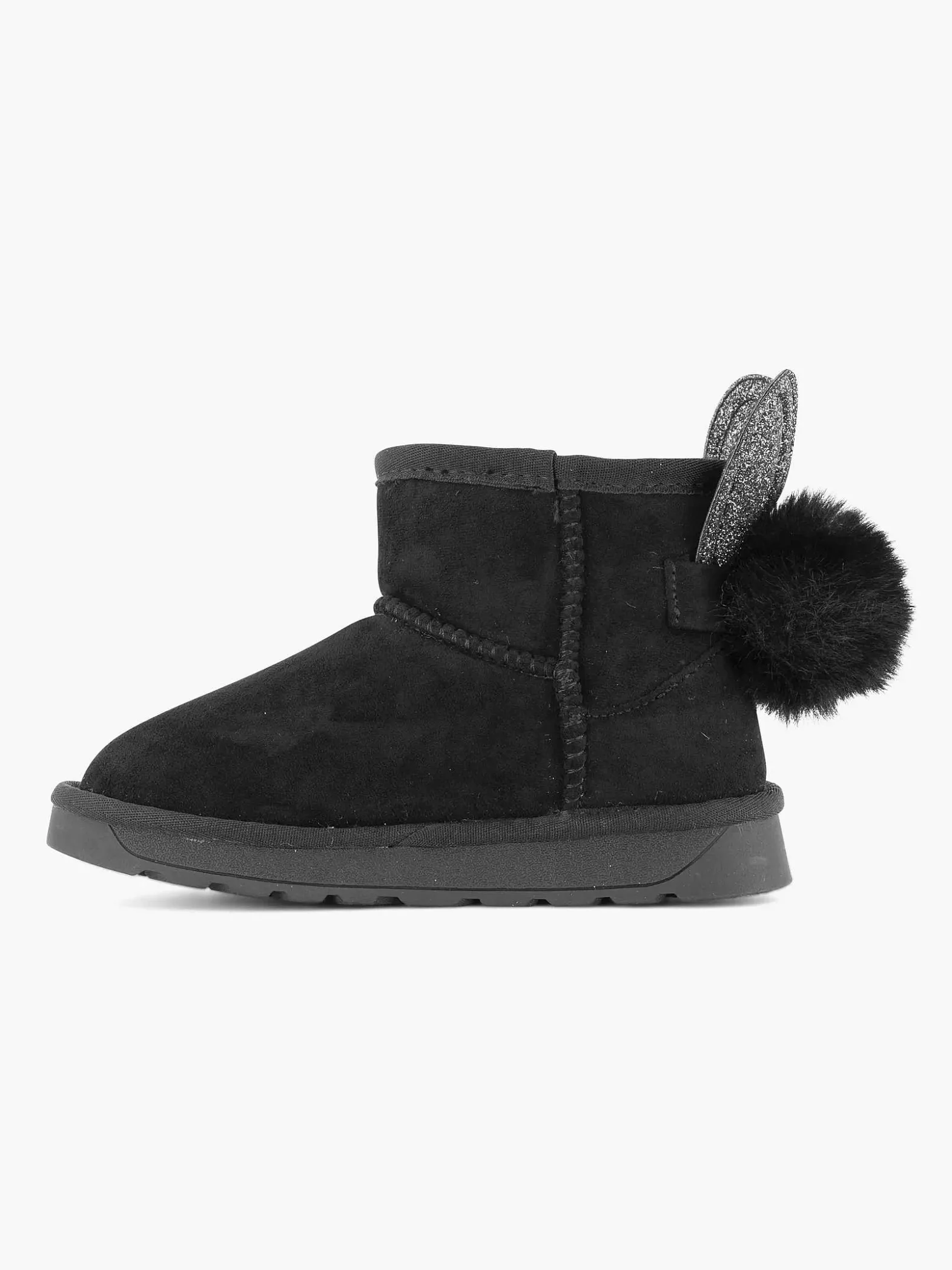 Graceland Zwarte Boot Konijn Gevoerd-Kinderen Babyschoenen