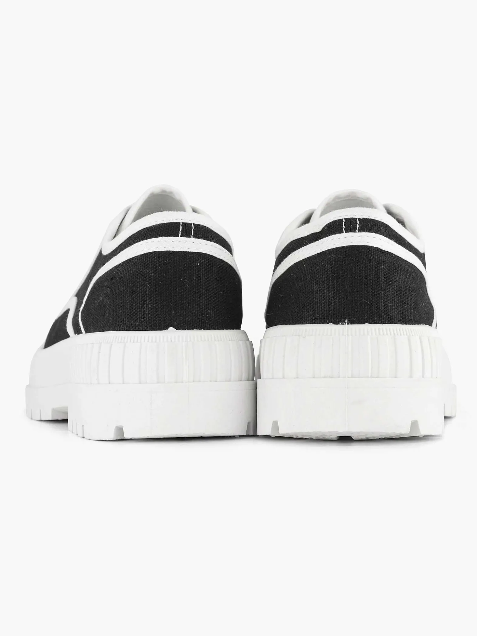 Graceland Zwarte Canvas Chunky Sneaker-Dames Sneakers