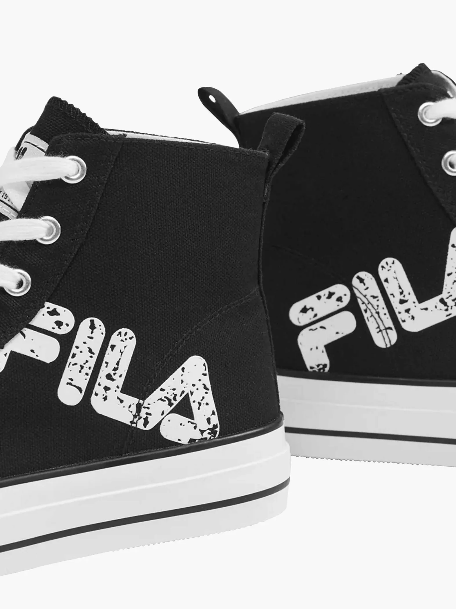 FILA Zwarte Canvas Hoge Sneaker-Dames Sneakers
