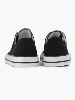 Graceland Zwarte Canvas Sneaker-Dames Sneakers