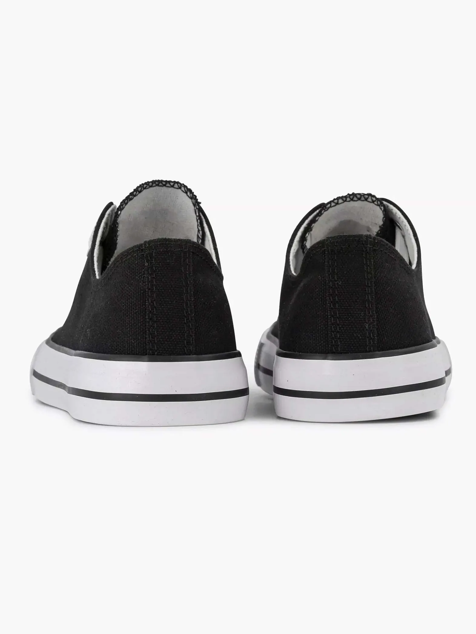 Graceland Zwarte Canvas Sneaker-Dames Sneakers