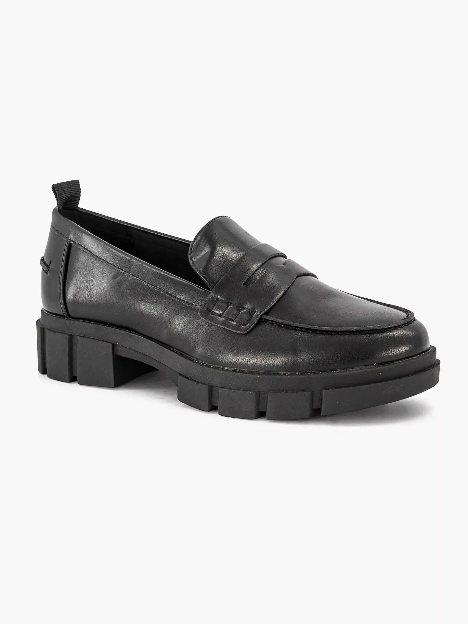 Graceland Zwarte Chunky Loafer-Dames Instappers
