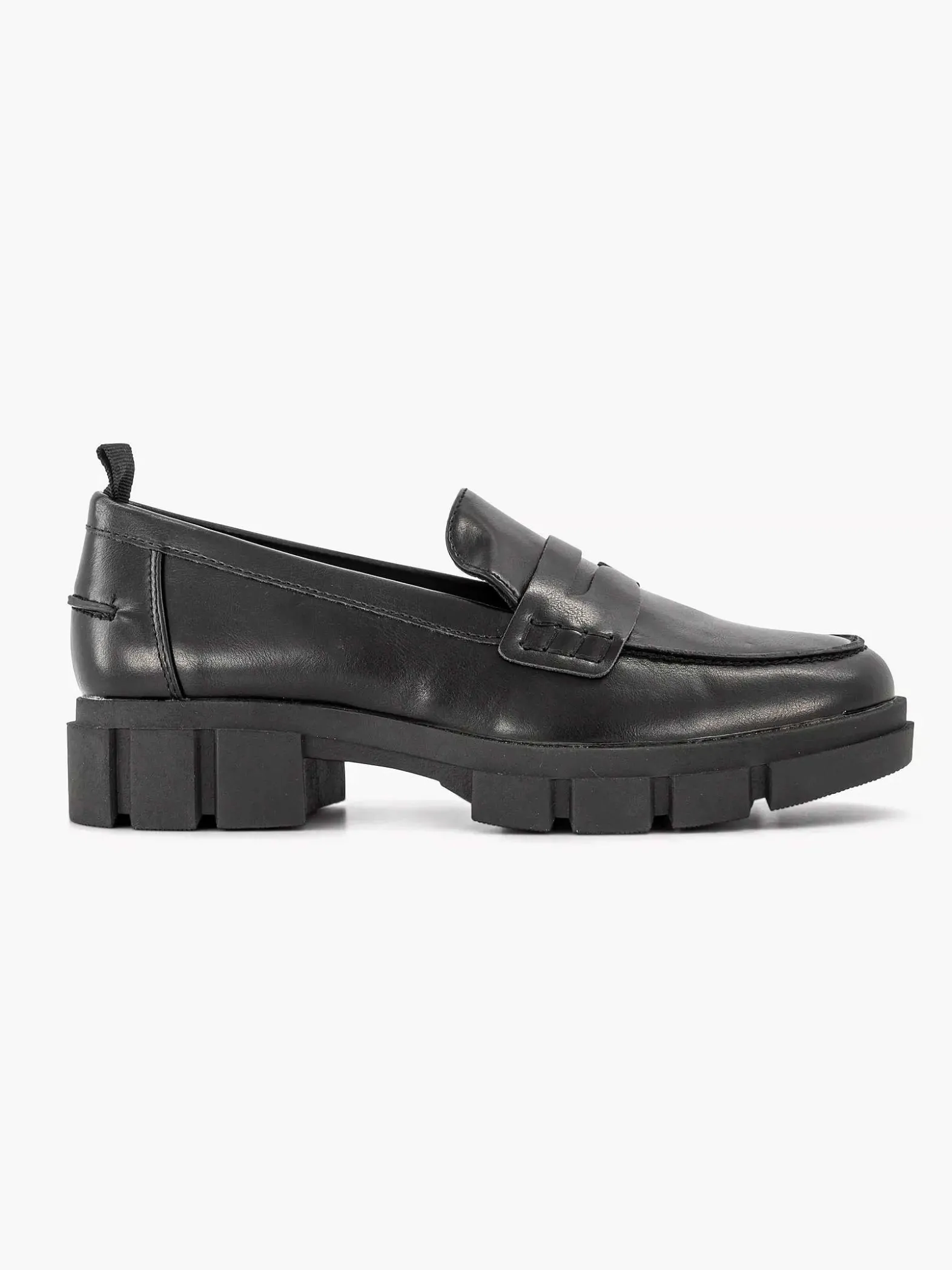 Graceland Zwarte Chunky Loafer-Dames Instappers