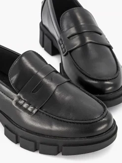 Graceland Zwarte Chunky Loafer-Dames Instappers