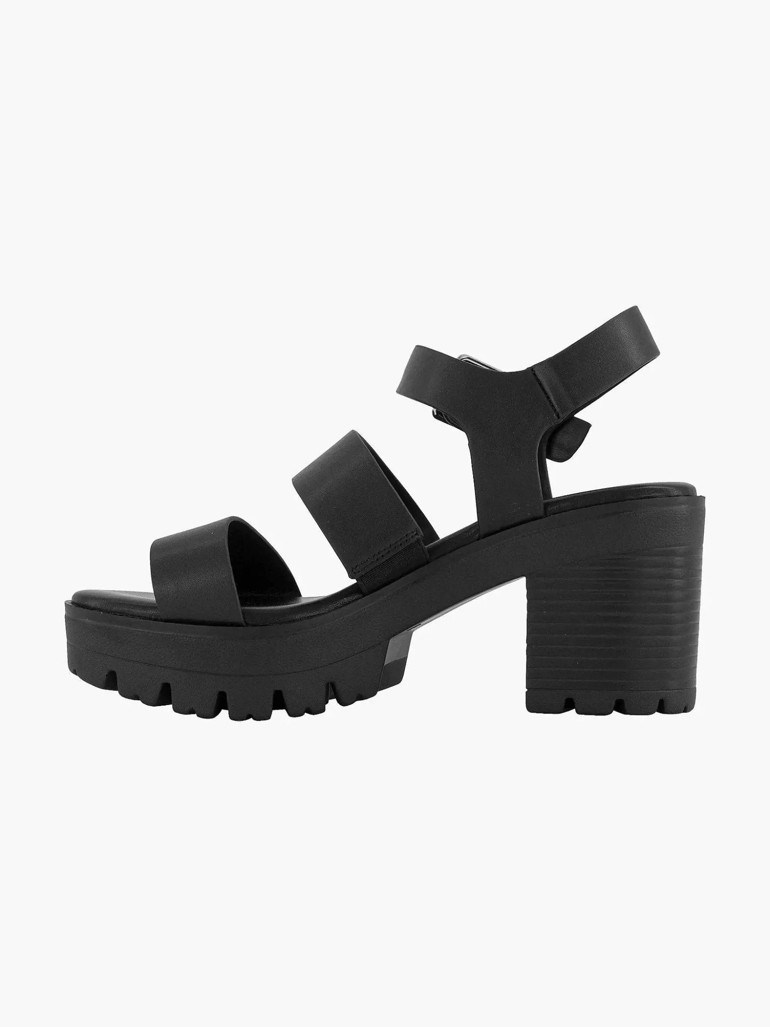 Oxmox Zwarte Chunky Sandalette-Dames Sandalen